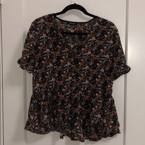 Madewell 100% silk floral blouse